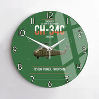 Thumbnail for Sikorsky CH-34C Choctaw design on green no frame wall clock