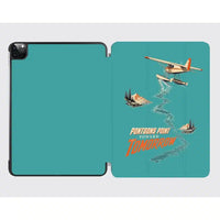 Thumbnail for Pontoons Point Toward Tomorrow design on turquoise ipad tablet case