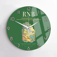 Thumbnail for Ronneby Airport (RNB) design on green no frame wall clock