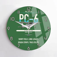 Thumbnail for Pilatus PC-6 Porter design on green no frame wall clock
