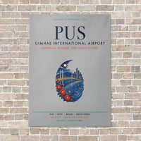 Thumbnail for Gimhae International Airport Busan PUS vertical canvas print - no frame - light gray background