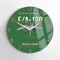 Thumbnail for F-A-18D Hornet Two Seats All Weather design on green no frame wall clock