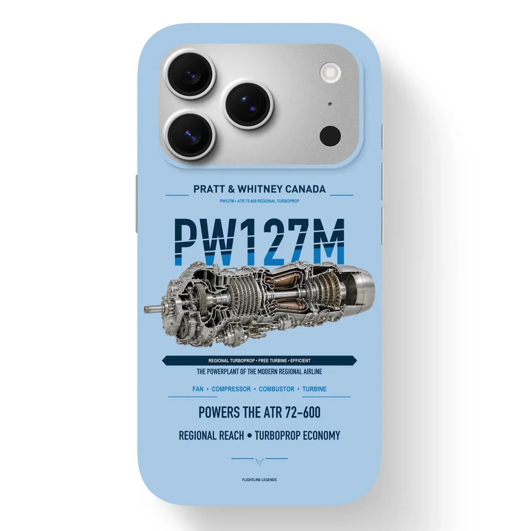 PW127M Case design on light blue iphone case