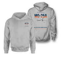 Thumbnail for MQ-25A STINGRAY design on light gray double-side hoodie, double-side print