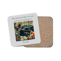 Thumbnail for The Piano In The Lounge - Designed Coasters design on light gray 1-piece