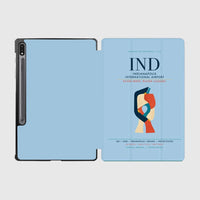 Thumbnail for Indianapolis International Airport (IND) design on light blue samsung tablet tablet case