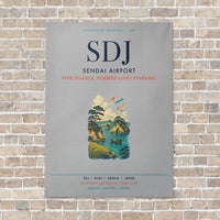Thumbnail for Sendai Airport SDJ vertical canvas print - no frame - light gray background