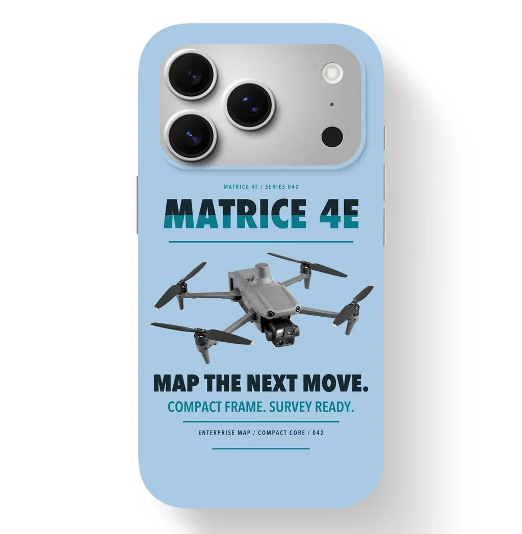 DJI Matrice 4E Case design on light blue iphone case