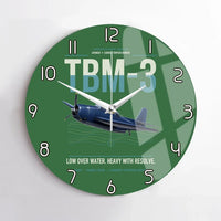 Thumbnail for TBM-3 Avenger design on green no frame wall clock