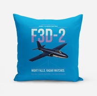 Thumbnail for F3D-2 Skyknight design on turquoise pillow