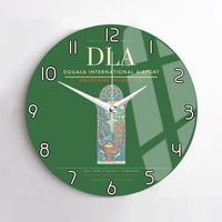 Thumbnail for Douala International Airport (DLA) design on green no frame wall clock