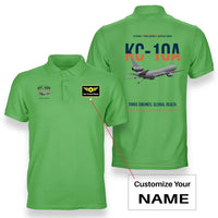 Thumbnail for KC-10A EXTENDER design on light green+name double-side polo t-shirt, double-side print