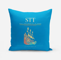 Thumbnail for Cyril E. King Airport (STT) design on turquoise pillow