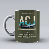 Thumbnail for ACJ320neo Mug design on green army airbus