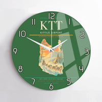 Thumbnail for Kittilä Airport (KTT) design on green no frame wall clock