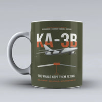 Thumbnail for KA-3B Skywarrior design on green army ceramic mug, double-side print