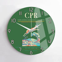 Thumbnail for Casper–Natrona County International Airport (CPR) design on green no frame wall clock
