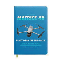 Thumbnail for DJI Matrice 4D design on turquoise notebook