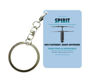 Thumbnail for Ascent AeroSystems Spirit Key Chain design on light blue key chain