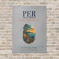 Thumbnail for Perth Airport PER vertical canvas print - no frame - light gray background