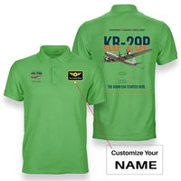 Thumbnail for KB-29P SUPERFORTRESS design on light green+name double-side polo t-shirt, double-side print
