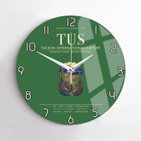 Thumbnail for Tucson International Airport (TUS) design on green no frame wall clock