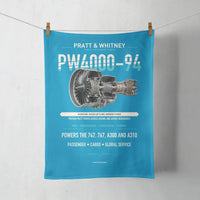 Thumbnail for PW4000-94 design on turquoise towel
