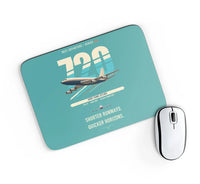 Thumbnail for Boeing 720B design on turquoise rectangle mouse pad