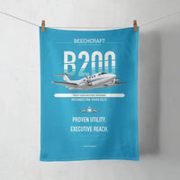 Thumbnail for Beechcraft King Air B200 design on turquoise towel