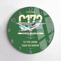Thumbnail for Cessna 172 Skyhawk design on green no frame wall clock