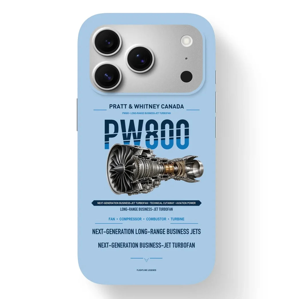 PW800 Case design on light blue iphone case