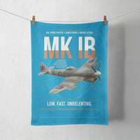 Thumbnail for Hawker Typhoon Mk IB design on turquoise towel