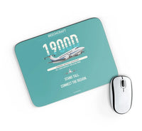 Thumbnail for Beechcraft 1900D design on turquoise rectangle mouse pad