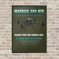 Thumbnail for DJI Matrice 300 RTK vertical canvas print - framed - green army background