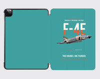 Thumbnail for F-4E Phantom II Two Engines One Thunder design on turquoise ipad tablet case