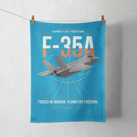 Thumbnail for F-35A Lightning II design on turquoise towel