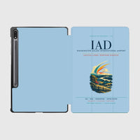Thumbnail for Washington Dulles International Airport (IAD) design on light blue samsung tablet tablet case