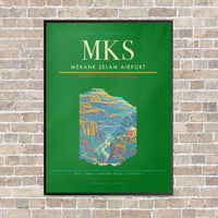 Thumbnail for Mekane Selam Airport MKS - Canvas Framed - Green