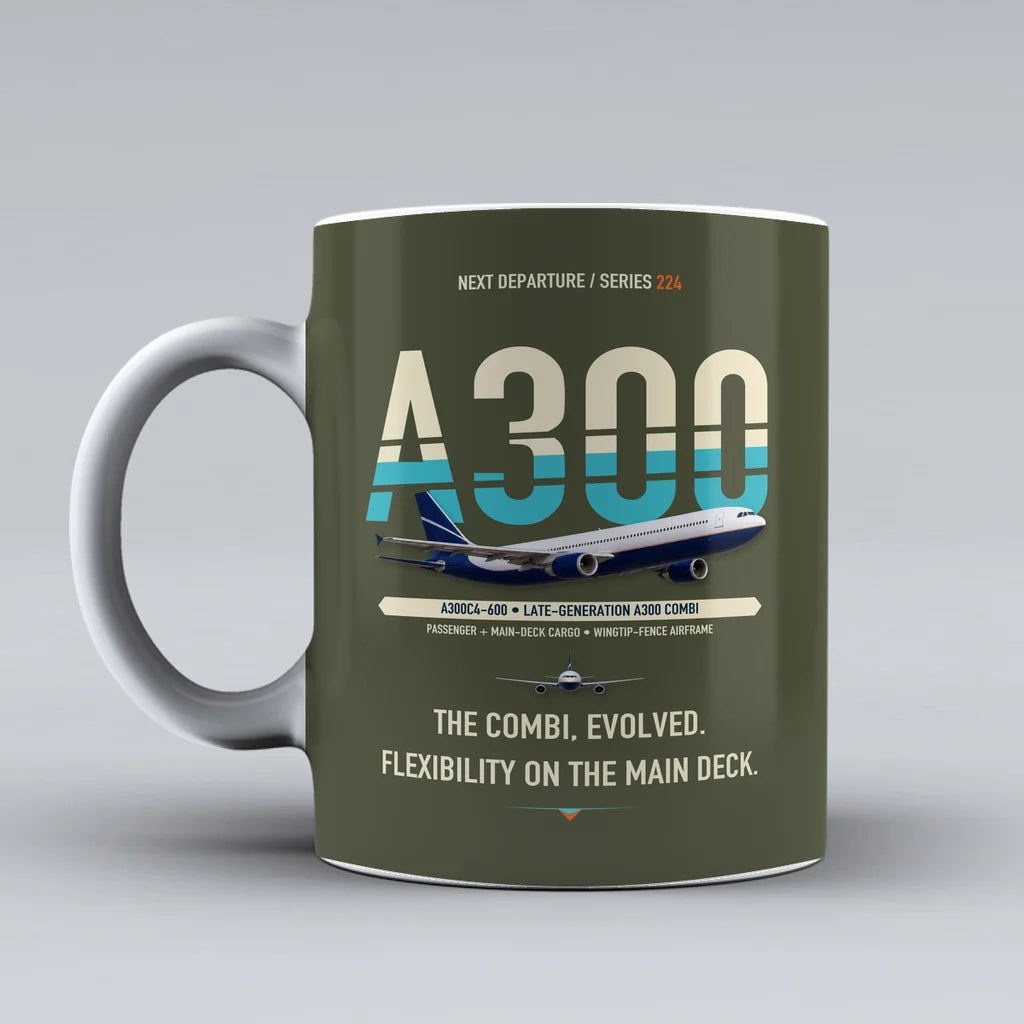 A300C4-600 Mug design on green army airbus