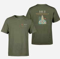 Thumbnail for Phu Bai International Airport (HUI) design printed on green army double-side t-shirt