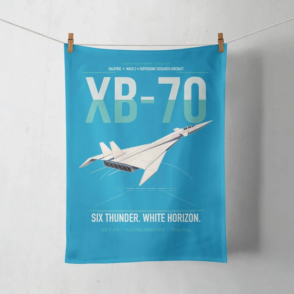 XB-70A Valkyrie design on turquoise towel