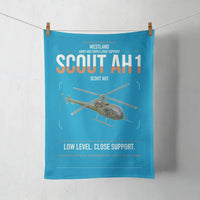 Thumbnail for Westland Scout AH1 design on turquoise towel