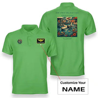 Thumbnail for VINTAGE G4275 - The Stilt Village Call - Double-Side Polo T-Shirt design on lightgreen+name