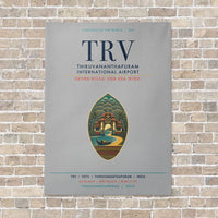 Thumbnail for Thiruvananthapuram International Airport TRV vertical canvas print - no frame - light gray background