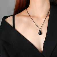 Thumbnail for Your Custom Design & Image & Logo & Text Design Can open droplet shaped pendant