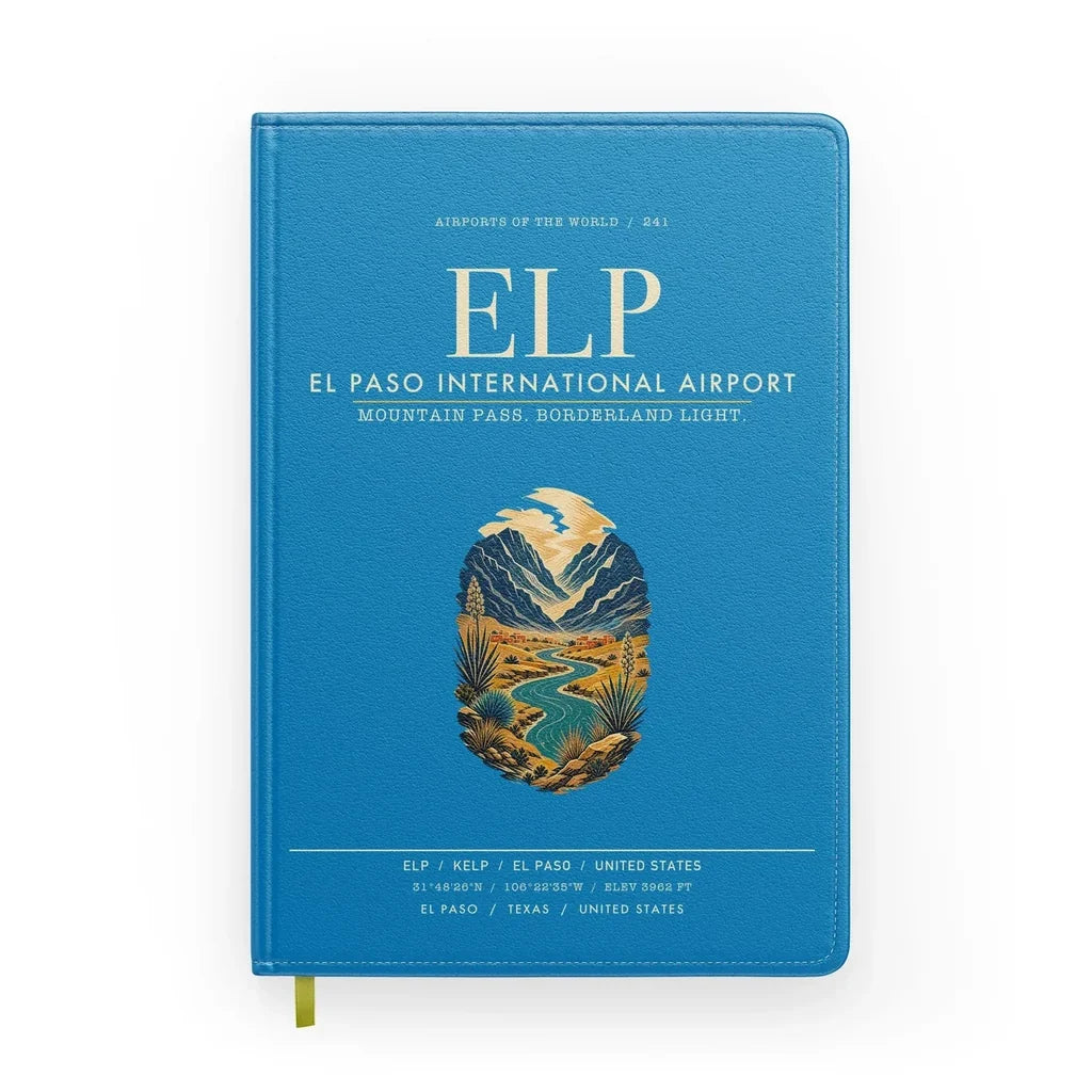 El Paso International Airport (ELP) design on turquoise notebook