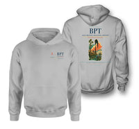 Thumbnail for Jack Brooks Regional Airport (BPT) design on light gray double-side hoodie