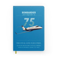 Thumbnail for Bombardier Learjet 75 Liberty design on turquoise notebook