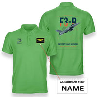 Thumbnail for Dassault Rafale C — F3-R standard design on light green+name double-side polo t-shirt, double-side print