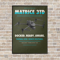 Thumbnail for DJI Matrice 3TD vertical canvas print - framed - green army background